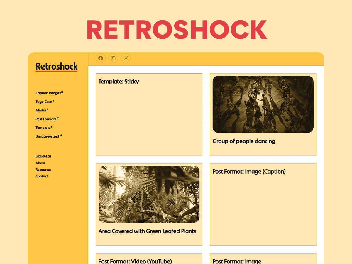 Retroshock Theme Demo Website